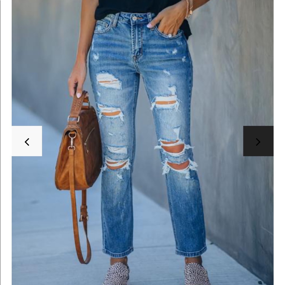 Vici high rise distressed jeans